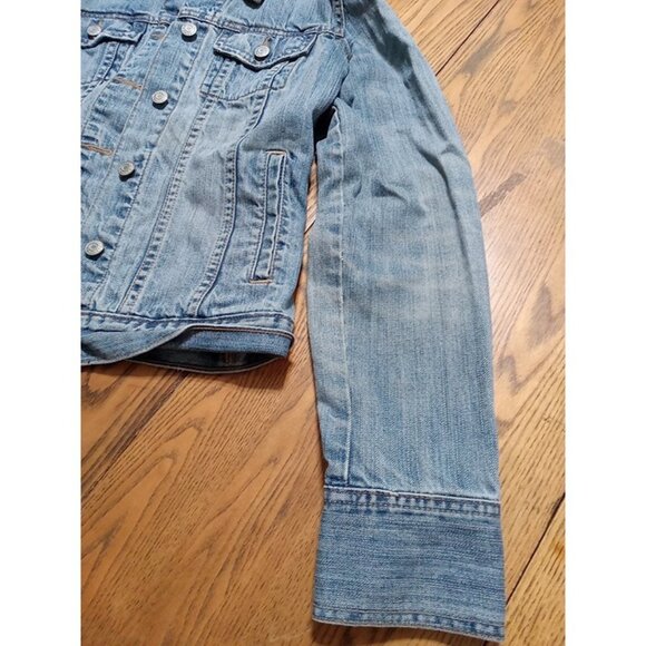 OLD NAVY Denim Jacket Jeans Womens MEDIUM Denim BLUE Preowned Summer Spring - Picture 9 of 12